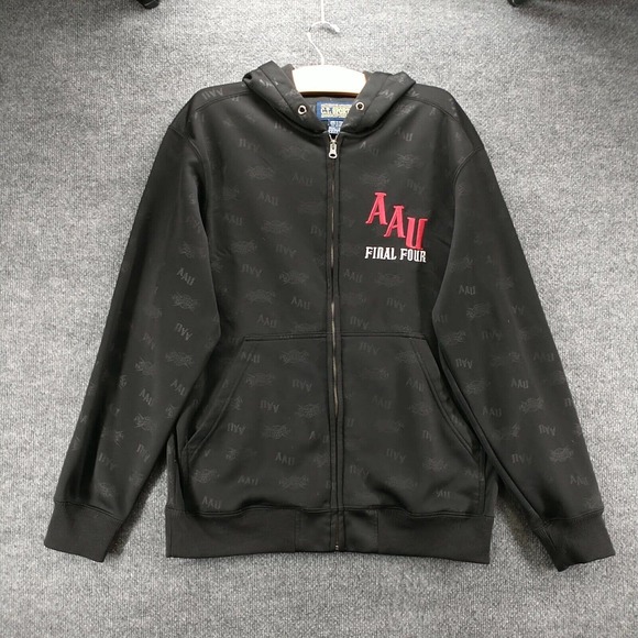 C.T. Sports Men's AAU Nationals Final Four Zip Up Hoodie Black S All Over Print - Picture 2 of 16